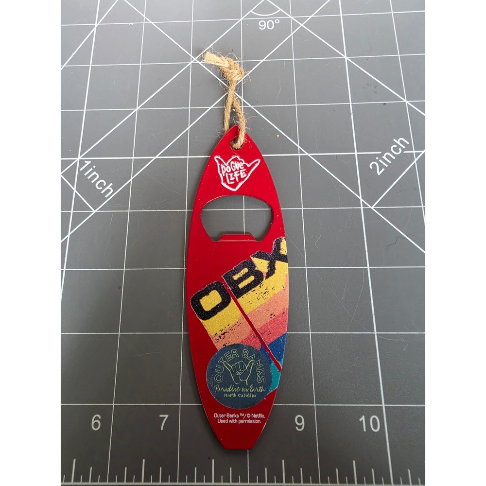 Netflix Outer Banks OBX Surfboard Bottle Opener Kildare Island Pogue Life Red